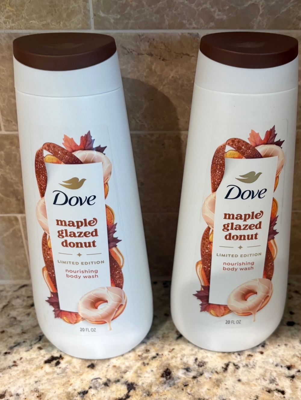 Dove Maple Glazed Donut Body Wash 20 oz Lot of 2 Limited Edition New